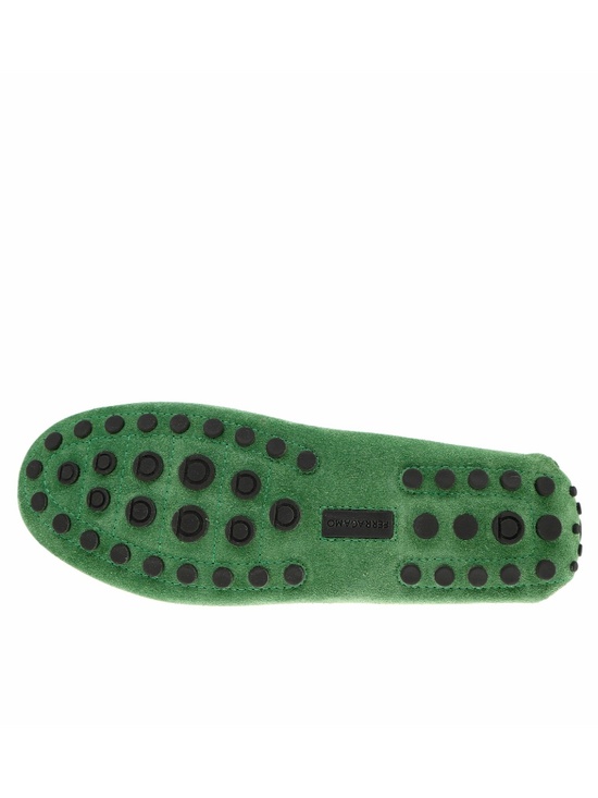 Salvatore Ferragamo Grazioso Loafers Green Suede Leather Size 10 US New main image 3